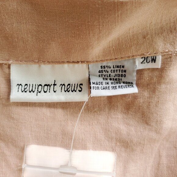 NEWPORT NEWS 2 Pc Jumper Dress Shacket Set Women's Plus 2X 20W Mauve/Light Brown - Picture 12 of 14